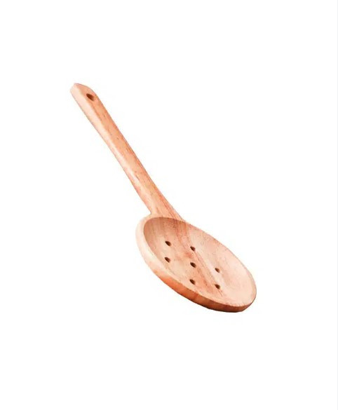 کفگیر پلویی چوب رابروود قطر9 سانت